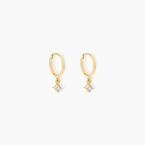 Cr&eacute;oles Racquel Or Jaune Diamant - Boucles d'oreilles cr&eacute;oles Femme | Histoire d&rsquo;Or