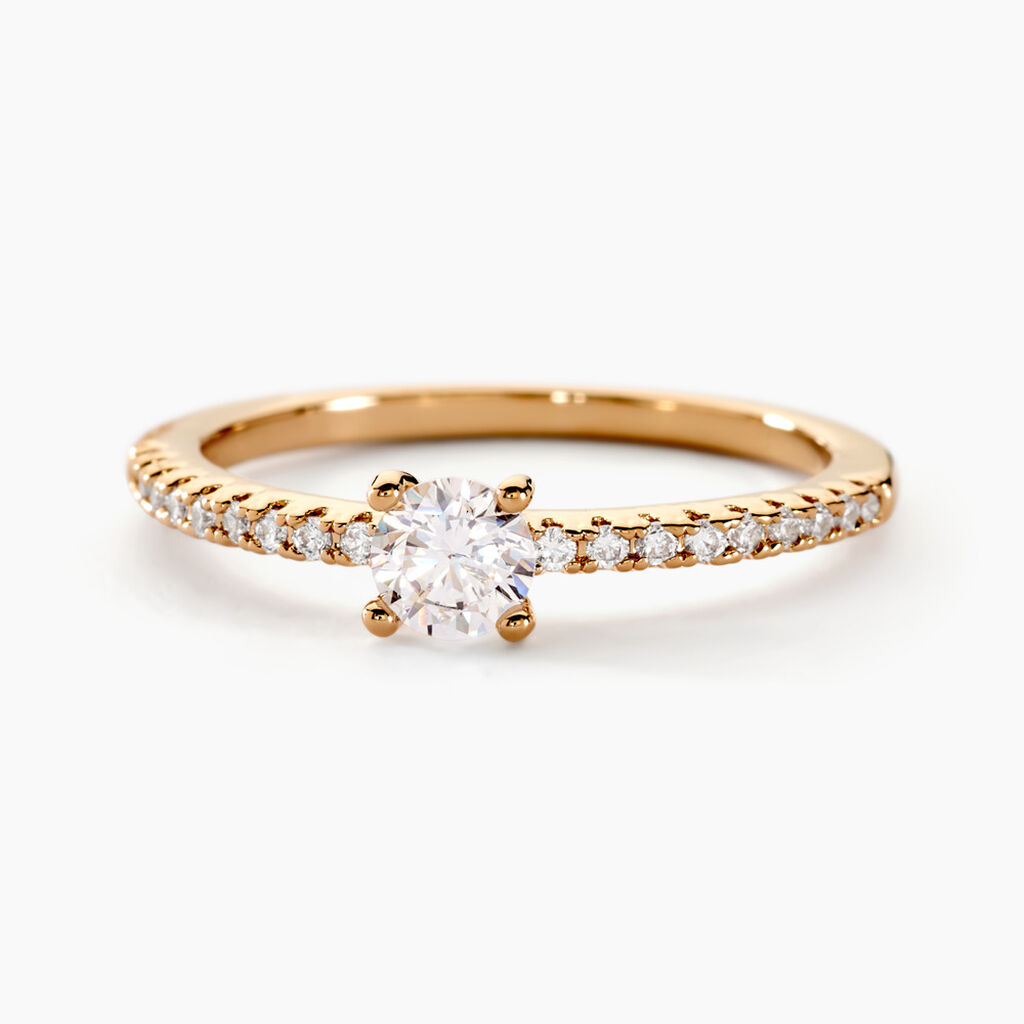 Bague Solitaire Mireilla Plaqué Or Jaune Oxyde De Zirconium - Bagues solitaires Femme | Histoire d’Or