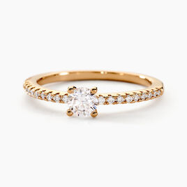 Bague Solitaire Mireilla Plaqué Or Jaune Oxyde De Zirconium - Bagues solitaires Femme | Histoire d’Or