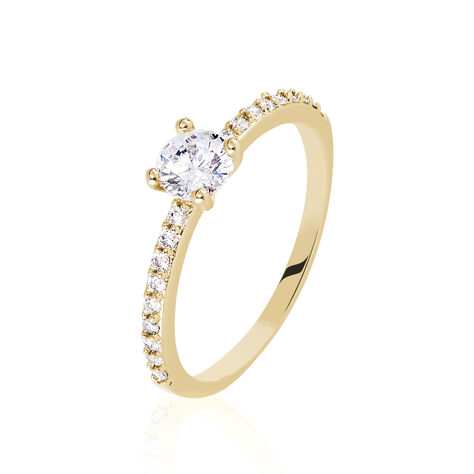 Bague Solitaire Mireilla Plaqué Or Jaune Oxyde De Zirconium - Bagues solitaires Femme | Histoire d’Or