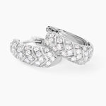 Cr&eacute;oles Tiwa Argent Blanc Oxyde De Zirconium - Boucles d'oreilles cr&eacute;oles Femme | Histoire d&rsquo;Or