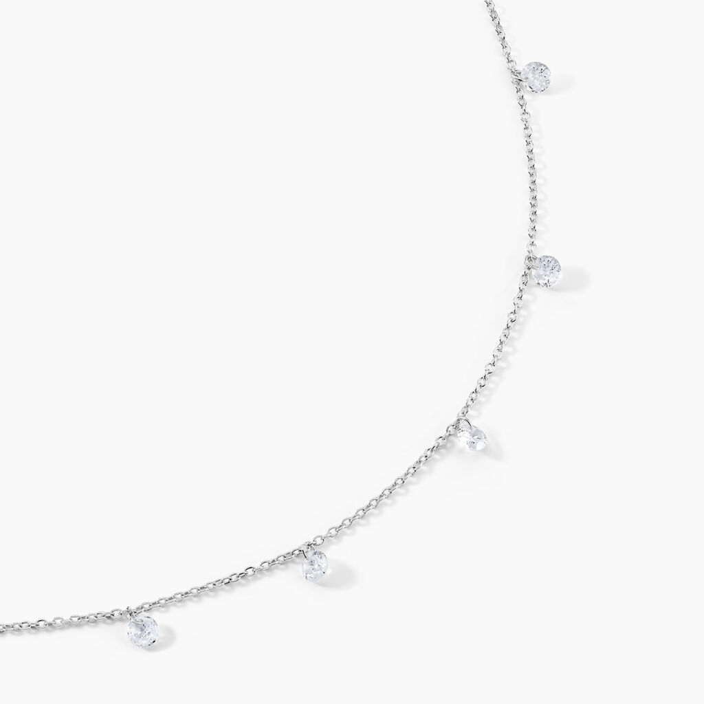 Collier Argent Collie Argent Blanc Oxyde - Colliers fantaisie Femme | Histoire d’Or