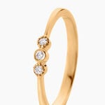 Bague Emerica Plaqu&eacute; Or Jaune Oxyde De Zirconium - Bagues avec pierre Femme | Histoire d&rsquo;Or