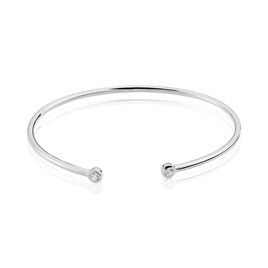 Bracelet Jonc Regine Argent Blanc Oxyde De Zirconium - Bracelets fantaisie Femme | Histoire d’Or