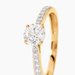 Bague Solitaire Hemera Or Jaune Diamant Synthetique - Bagues solitaires Femme | Histoire d&rsquo;Or