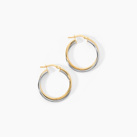 Cr&eacute;oles Tita Or Bicolore - Boucles d'oreilles cr&eacute;oles Femme | Histoire d&rsquo;Or