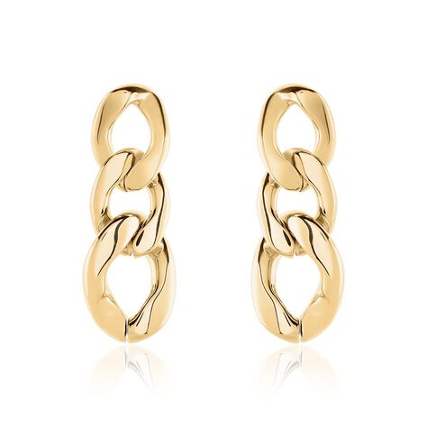 Boucles D'oreilles Hera Pendantes Acier Doré - Boucles d'oreilles fantaisie Femme | Histoire d’Or