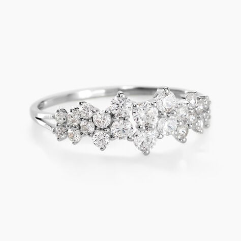 Bague Tokyo Or Blanc Oxyde De Zirconium - Bagues avec pierre Femme | Histoire d’Or