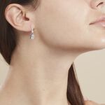 Boucles D'oreilles Pendantes Eowyn Argent Blanc Oxyde De Zirconium - Boucles d'oreilles fantaisie Femme | Histoire d&rsquo;Or