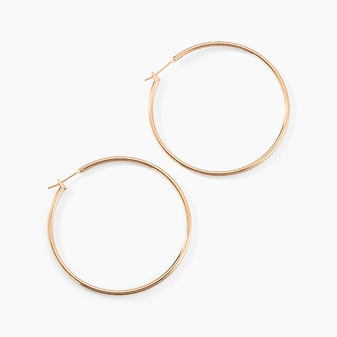 Créoles Ada Lisse Plaqué Or Jaune - Boucles d'oreilles créoles Femme | Histoire d’Or