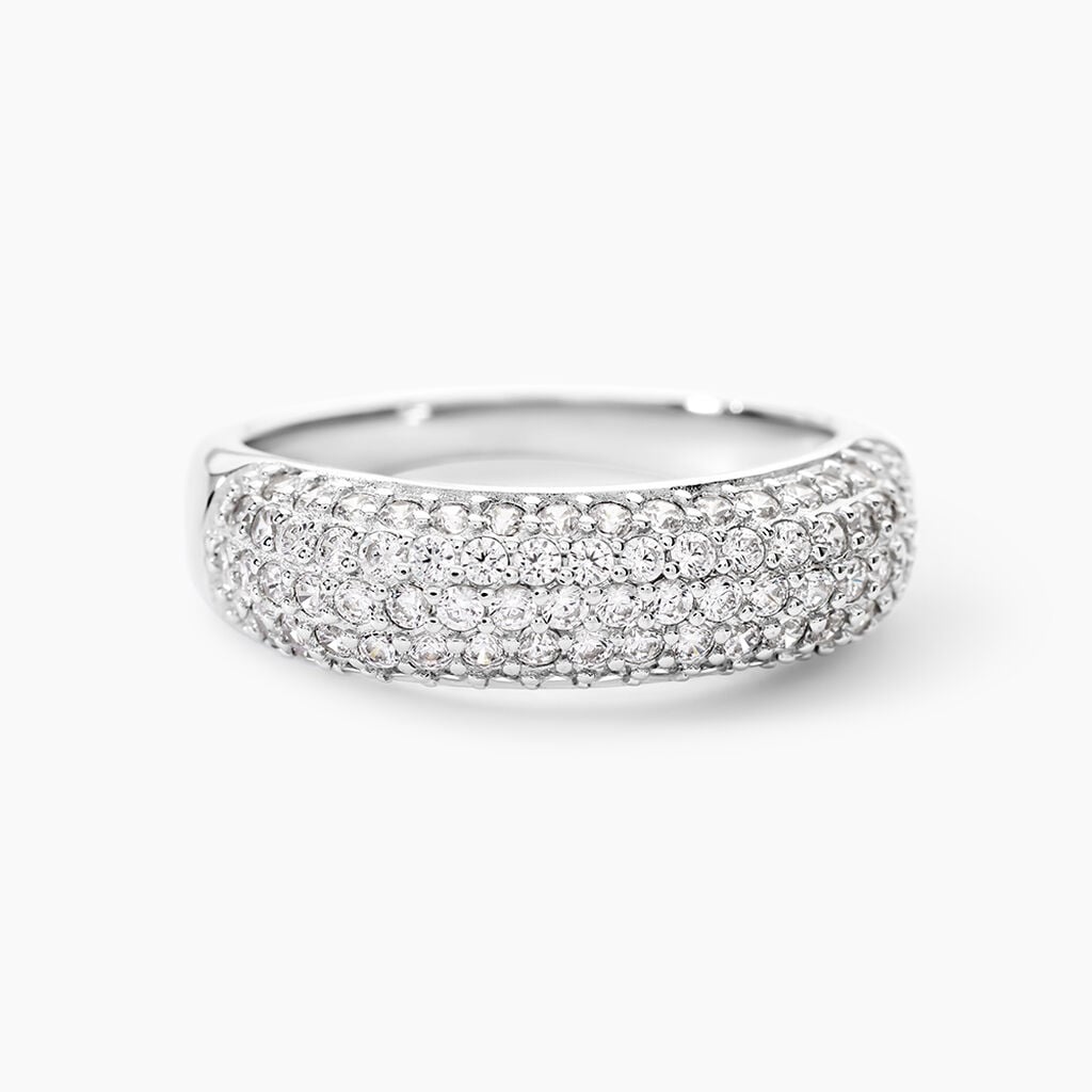 Bague Mademoiselle Argent Blanc Oxyde De Zirconium - Bagues avec pierre Femme | Histoire d&rsquo;Or