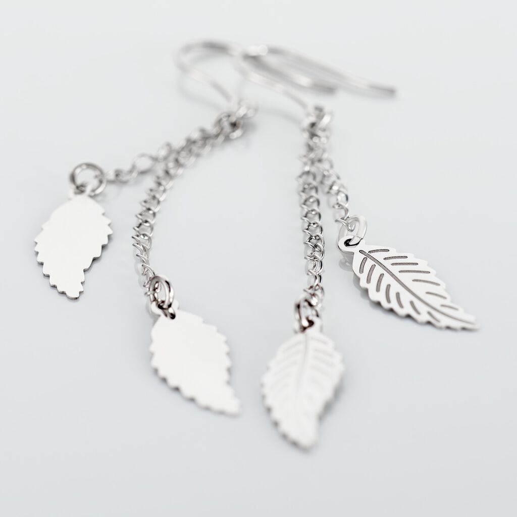 Boucles D'oreilles Pendantes Fabia Argent Blanc - Boucles d'oreilles fantaisie Femme | Histoire d&rsquo;Or