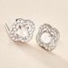 Boucles D'oreilles Puces Dally Argent Blanc Quartz Oxyde De Zirconium - Boucles d'oreilles fantaisie Femme | Histoire d’Or