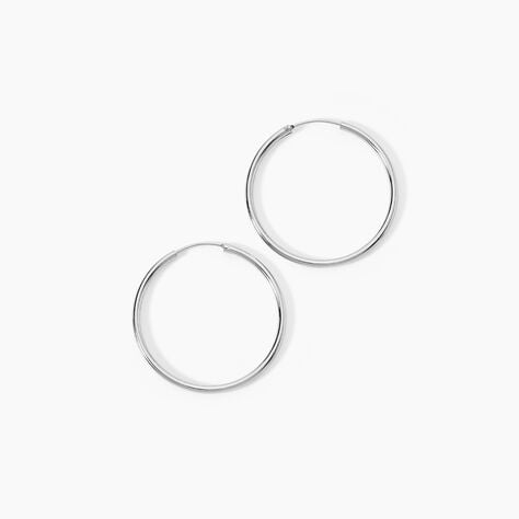 Cr&eacute;oles Argent Blanc Olympia - Boucles d'oreilles cr&eacute;oles Femme | Histoire d&rsquo;Or