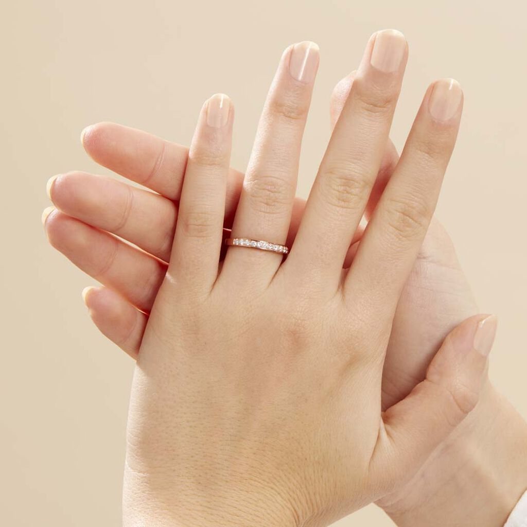 Alliance Rhea Or Rose Diamant - Alliances Femme | Histoire d’Or