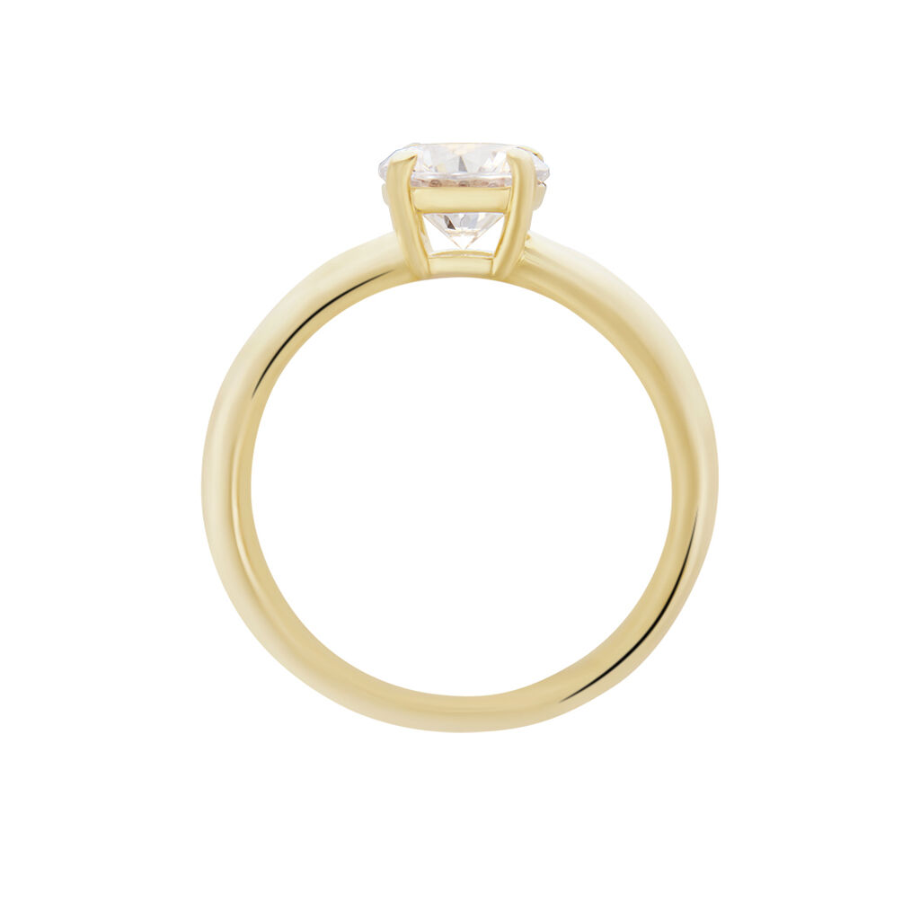Bague Gen Plaqué Or Oxyde De Zirconium - Bagues solitaires Femme | Histoire d’Or
