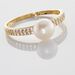 Bague Maria-francoise Or Jaune Perle De Culture Et Oxyde De Zirconium - Bagues avec pierre Femme | Histoire d’Or