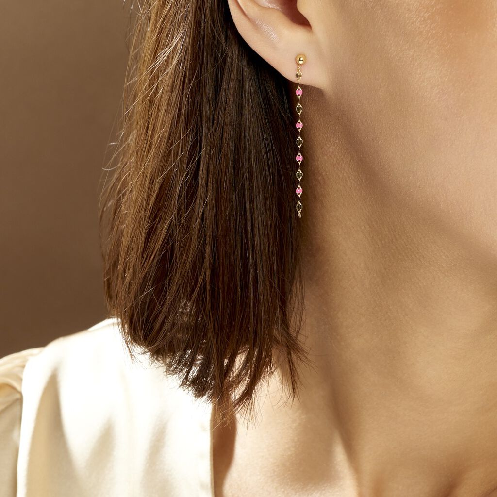 Boucles D'oreilles Pendantes Or Jaune Asteria - Boucles d'oreilles pendantes Femme | Histoire d’Or