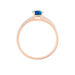 Bague Sare Or Rose Topaze Et Oxyde De Zirconium - Bagues solitaires Femme | Histoire d’Or