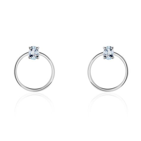 Cr&eacute;oles Kip Or Blanc Topaze - Boucles d'oreilles cr&eacute;oles Femme | Histoire d&rsquo;Or