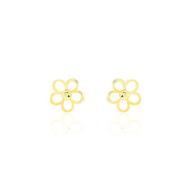 Boucles D'oreilles Puces Philine Fleur Or Jaune - Clous d'oreilles Femme | Histoire d’Or