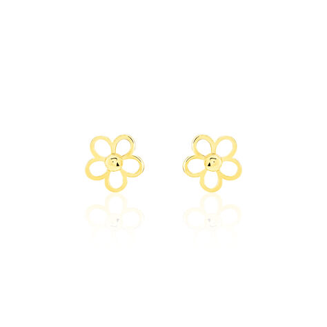 Boucles D'oreilles Puces Philine Fleur Or Jaune - Clous d'oreilles Femme | Histoire d’Or
