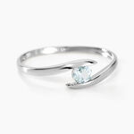 Bague Camilia Or Blanc Topaze - Bagues solitaires Femme | Histoire d&rsquo;Or