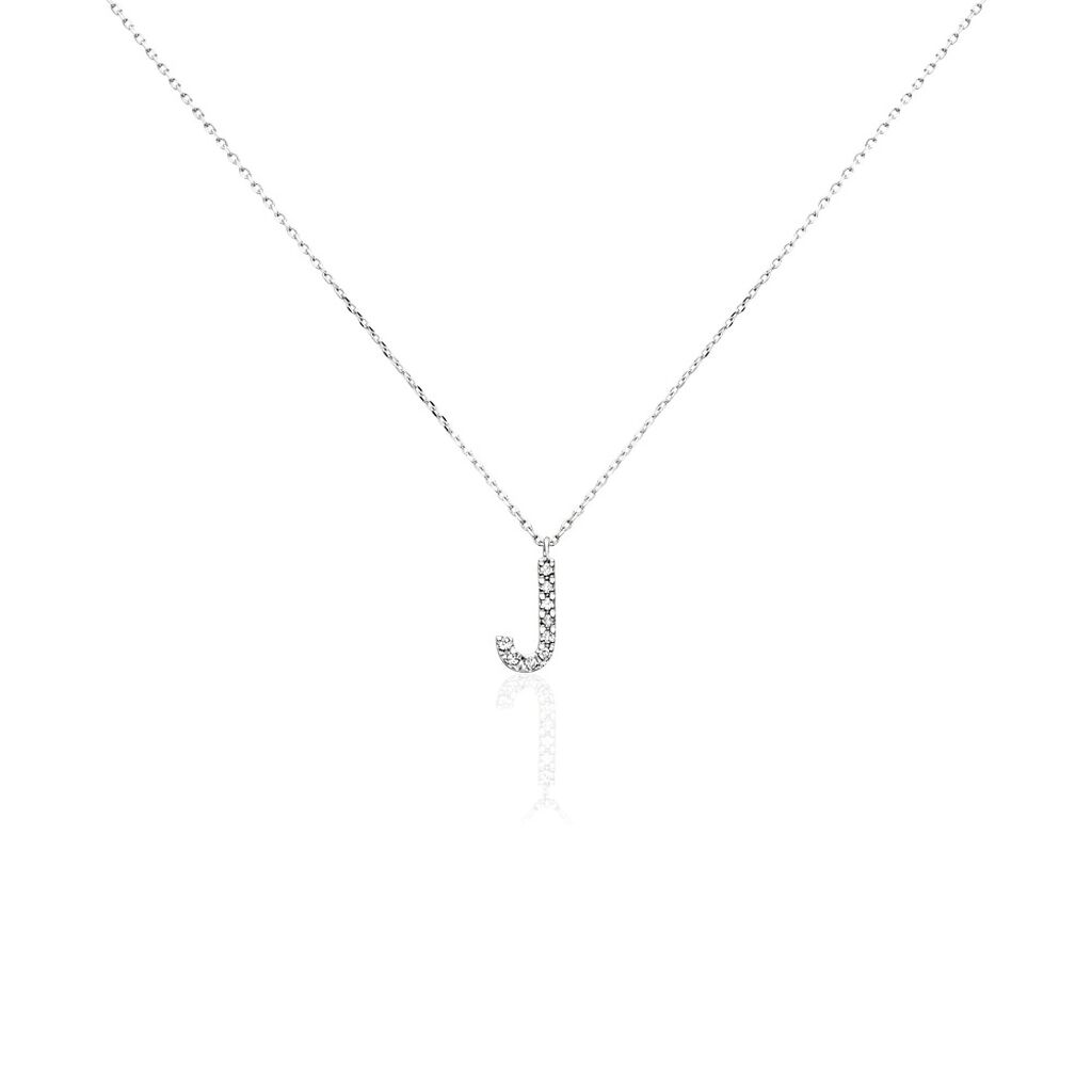Collier Oran Or Blanc Diamant
