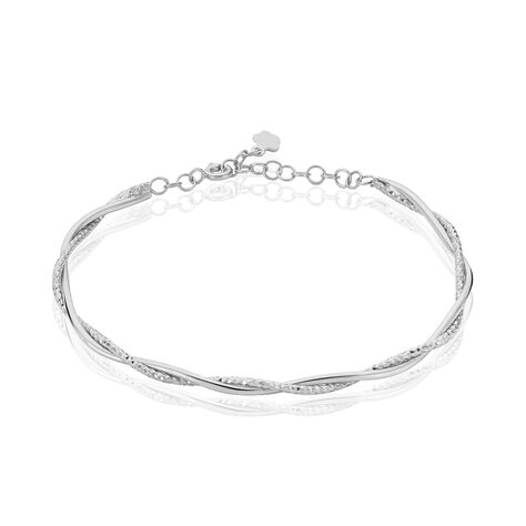 Bracelet Abie Torsade Argent Blanc - Bracelets Femme | Histoire d’Or