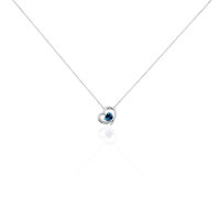 Collier Or Blanc Eliana Topaze Oxydes