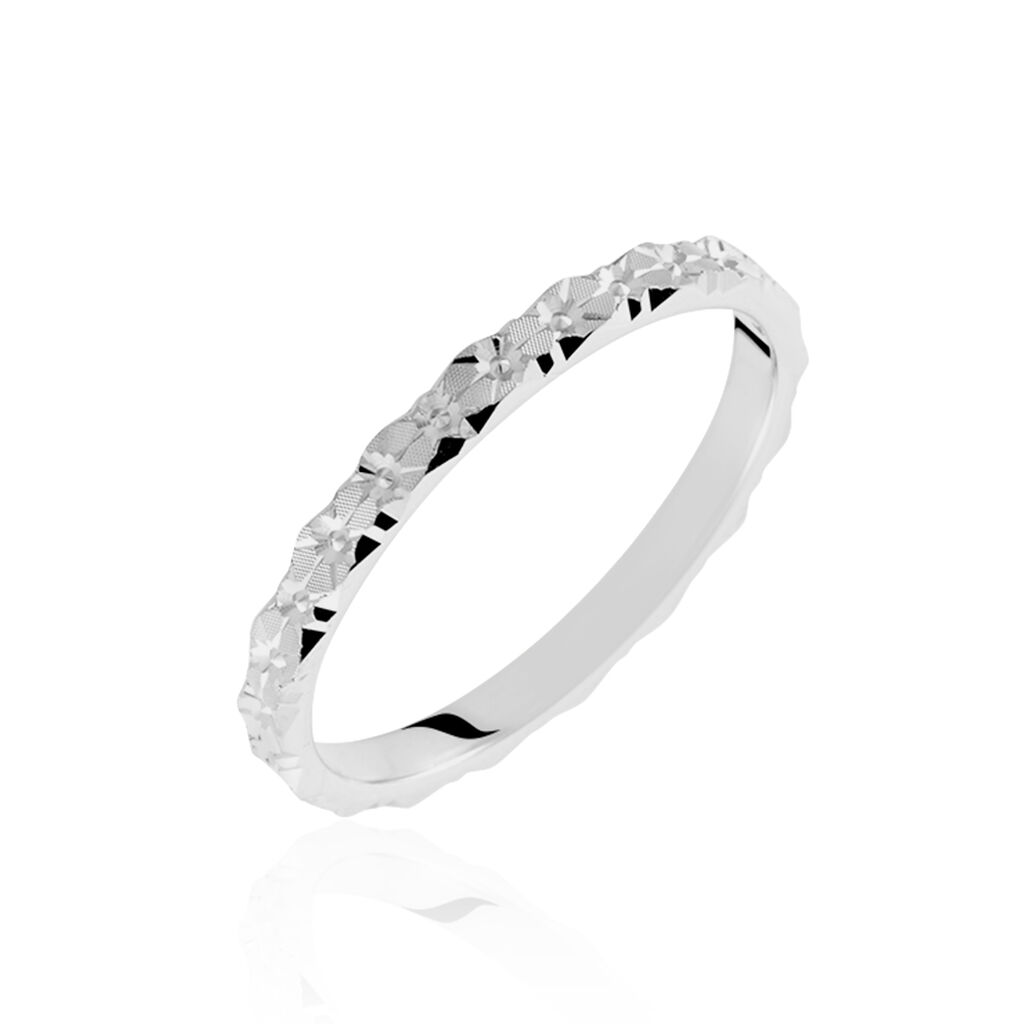 Alliance Marziale Ruban Plat Or Blanc