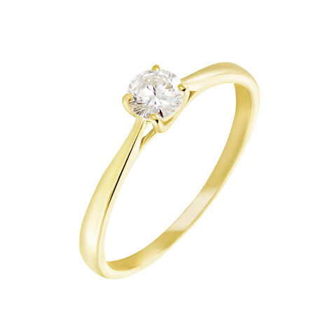 Bague Solitaire Aphrodite Or Jaune Diamant - Bagues solitaires Femme | Histoire d’Or