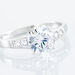 Bague Ivonne Or Blanc Oxyde De Zirconium - Bagues solitaires Femme | Histoire d’Or