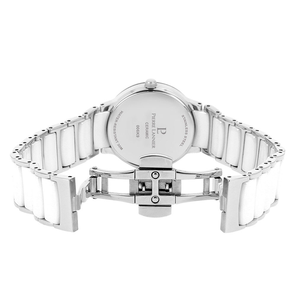 Montres Pierre Lannier 006K900 Acier Boucle déployante simple Blanc Ronde -  HIMFBQW09M0 • Histoire d'Or