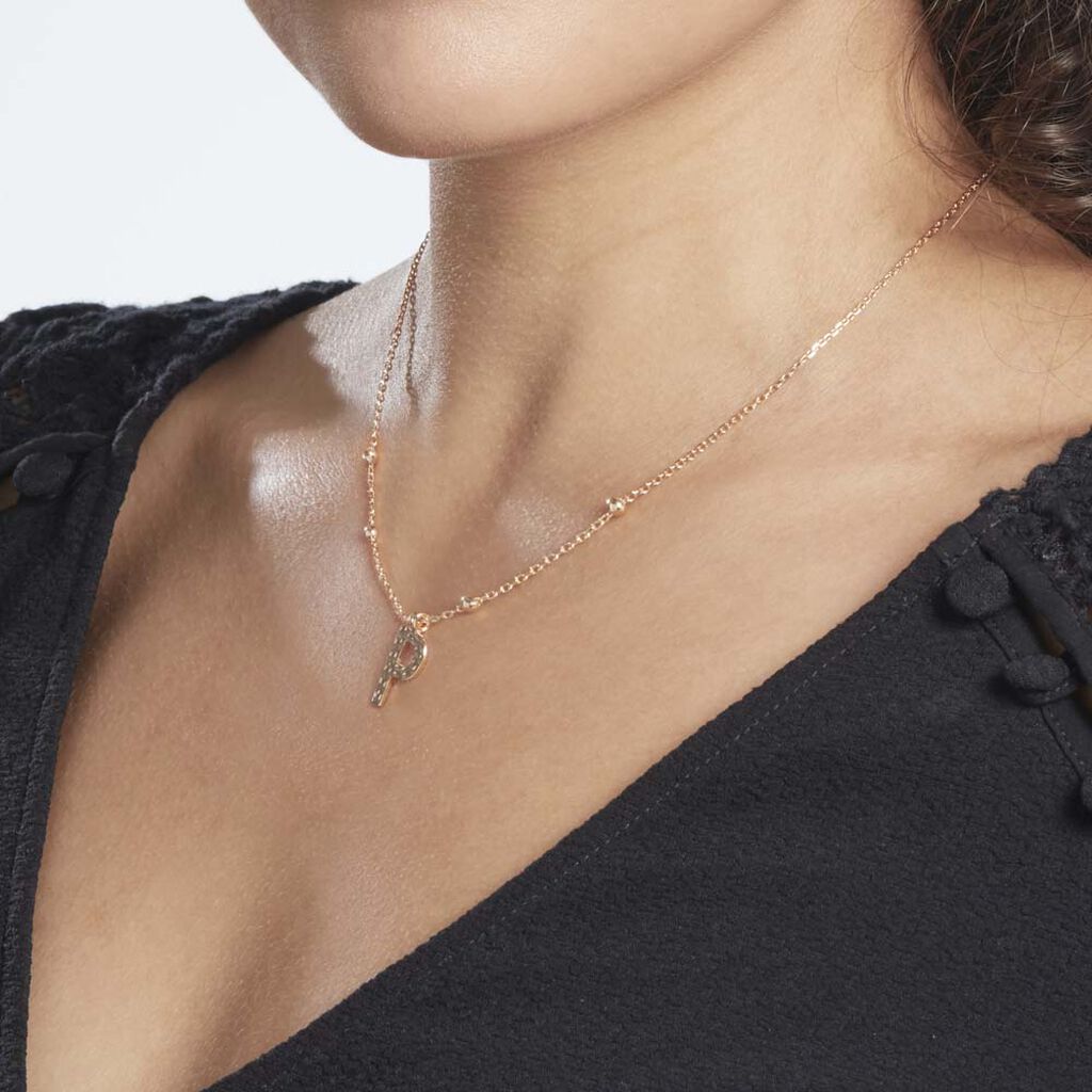 Collier Plaqué Or Jaune Lettra - Colliers fantaisie Femme | Histoire d’Or
