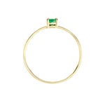 Bague Solitaire Pluie D'Eclat Or Jaune Emeraude - Bagues solitaires Femme | Histoire d&rsquo;Or
