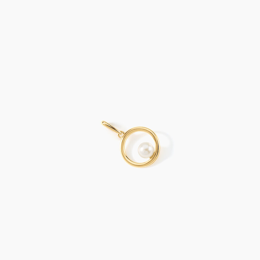 Pendentif Imelie Argent Dor&eacute; A L'Or 750/1000 Perle De Culture - Pendentifs empierr&eacute;s Femme | Histoire d&rsquo;Or