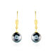Boucles D'oreilles Puces Baroque Dormeuse Or Jaune Perle De Tahiti - Boucles d'oreilles pendantes Femme | Histoire d’Or