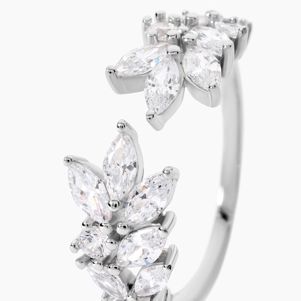 Bague Tapis Rouge Argent Blanc Oxyde De Zirconium - Bagues avec pierre Femme | Histoire d&rsquo;Or