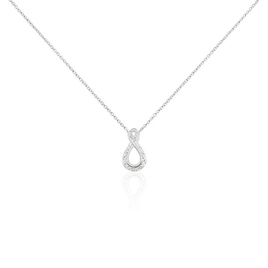 Collier Theanna Or Blanc Diamant - Colliers Femme | Histoire d’Or