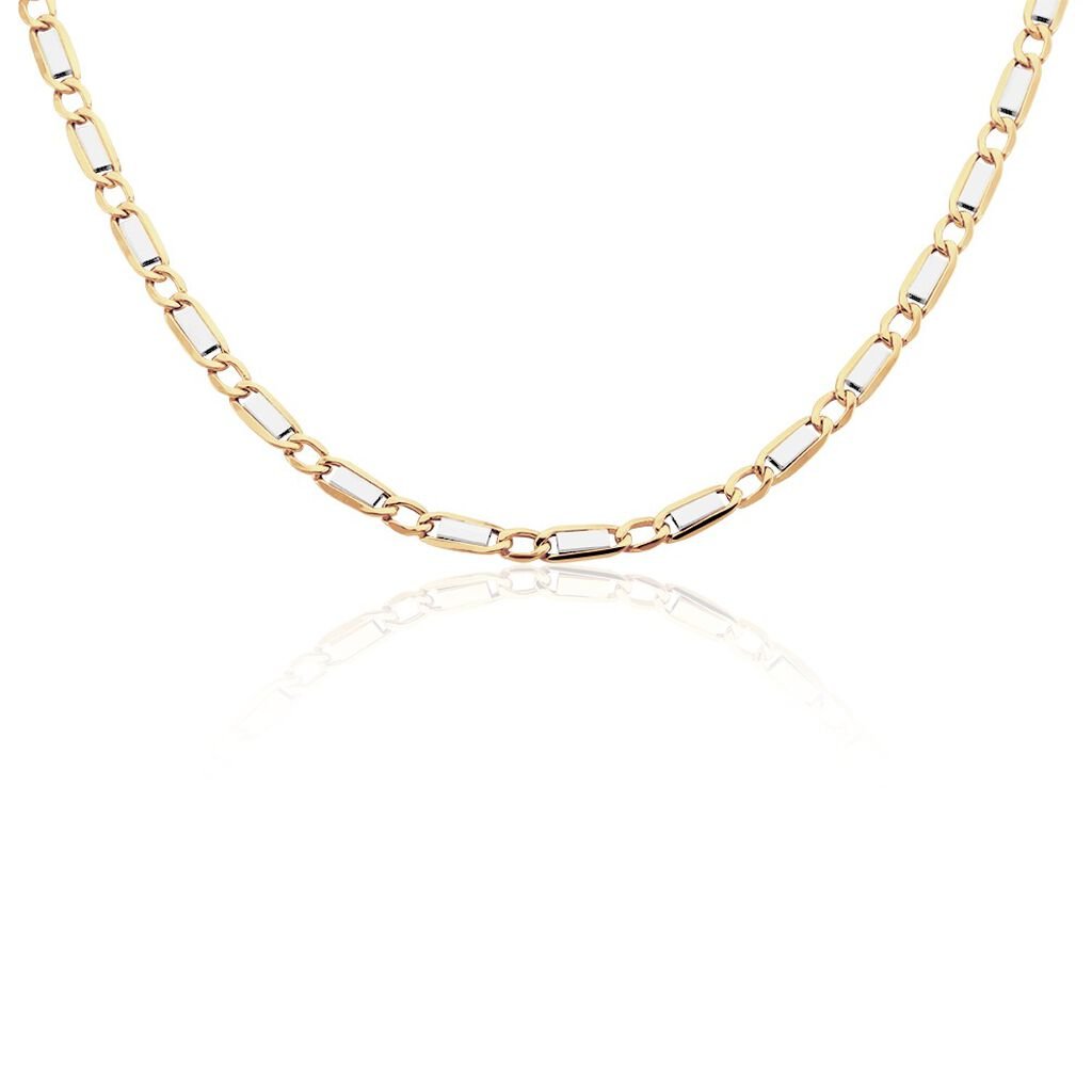 Collier Danae Plaquette Or Bicolore - Chaines Homme | Histoire d&rsquo;Or