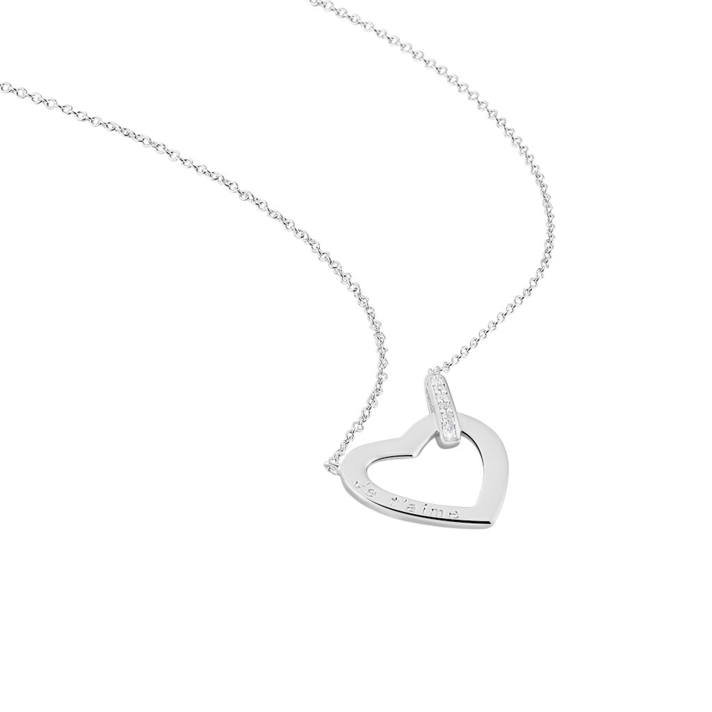 Collier Elanda Argent Blanc Oxyde De Zirconium - Colliers fantaisie Femme | Histoire d’Or