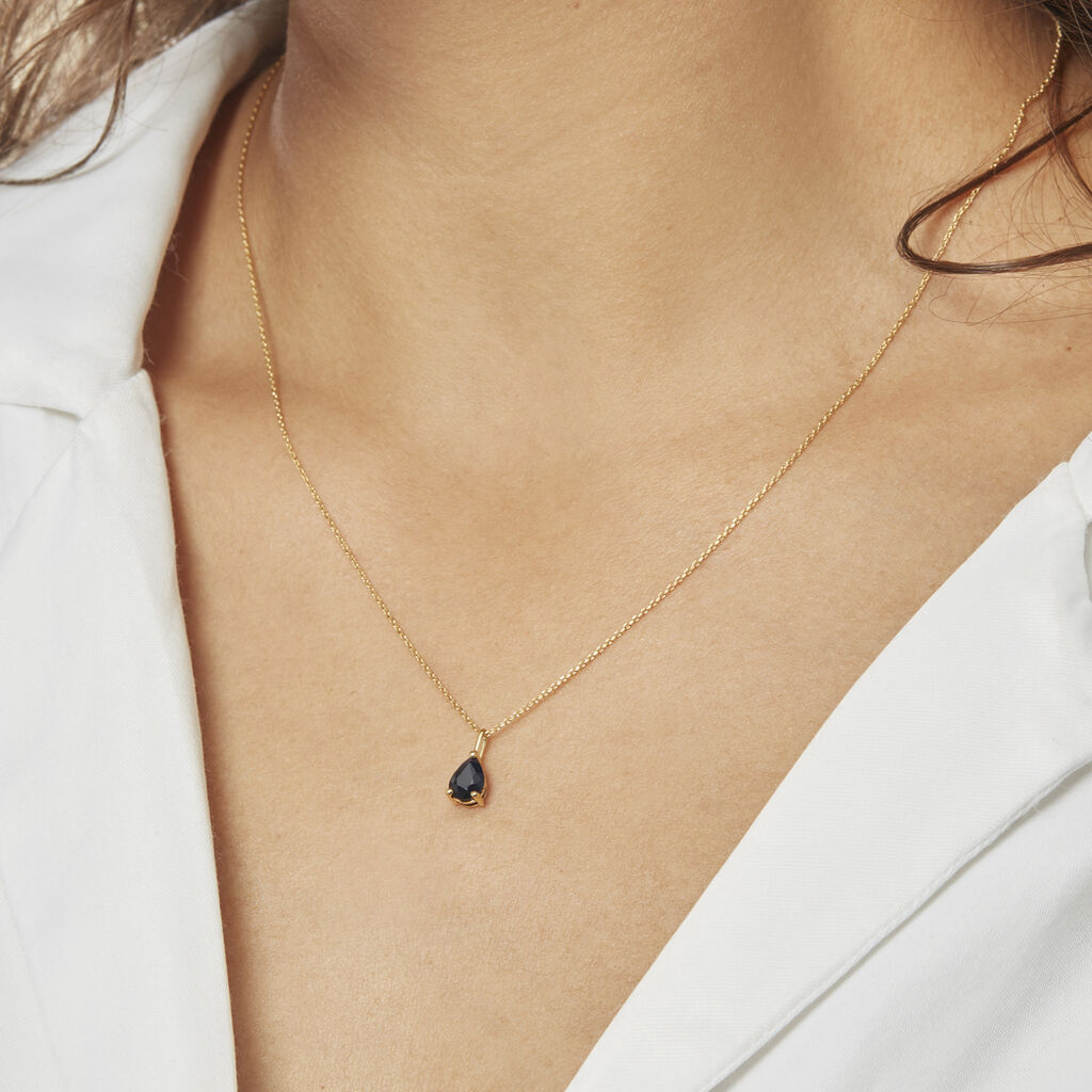 Collier Goutte Or Jaune Saphir - Colliers Femme | Histoire d’Or
