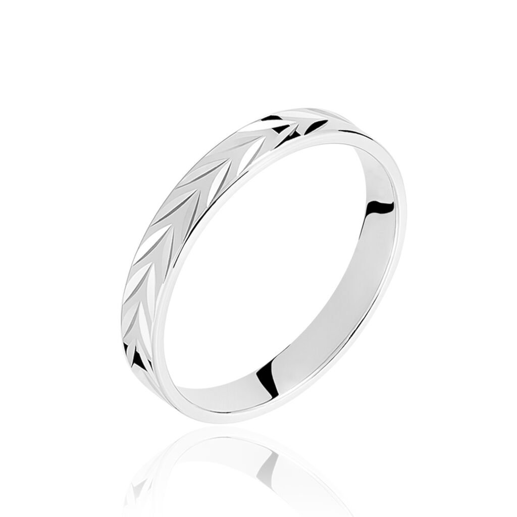 Alliance Epi Ruban Plat Or Blanc - Alliances Unisex | Histoire d’Or