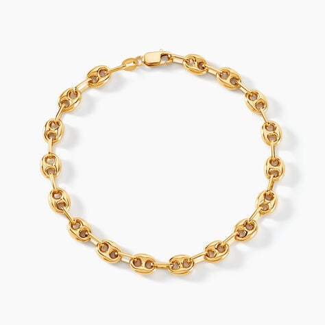 Bracelet Maille Dami Maille Grain De Caf&eacute; Or Jaune - Bracelets cha&icirc;ne Homme | Histoire d&rsquo;Or