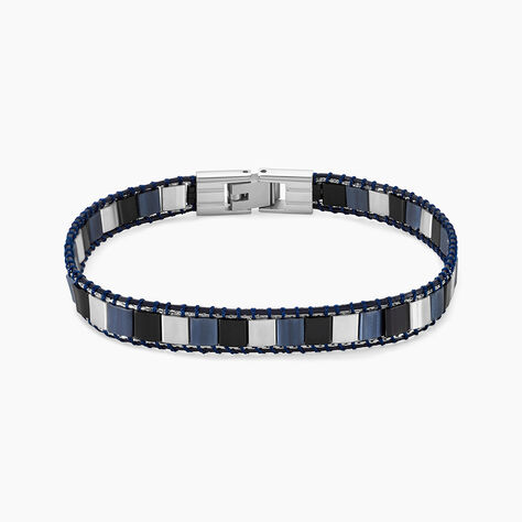 Bracelet Jourdan Layton Acier Argent&eacute; - Bracelets Homme | Histoire d&rsquo;Or
