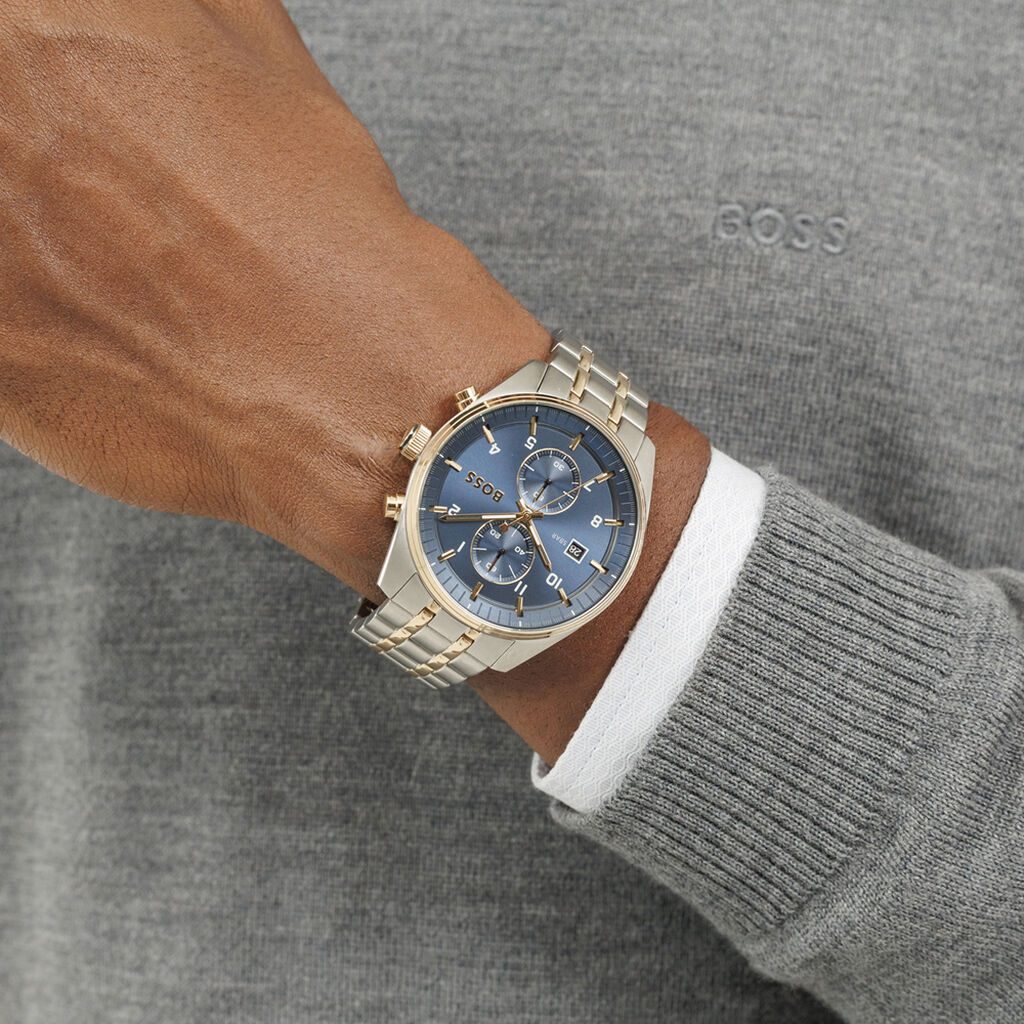 Montre Boss Skytraveller Bleu - Montres Homme | Histoire d’Or