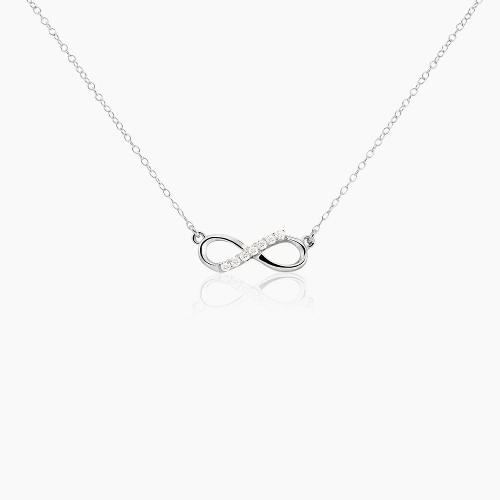 Collier Sohila Argent Blanc Oxyde De Zirconium - Colliers fantaisie Femme | Histoire d’Or