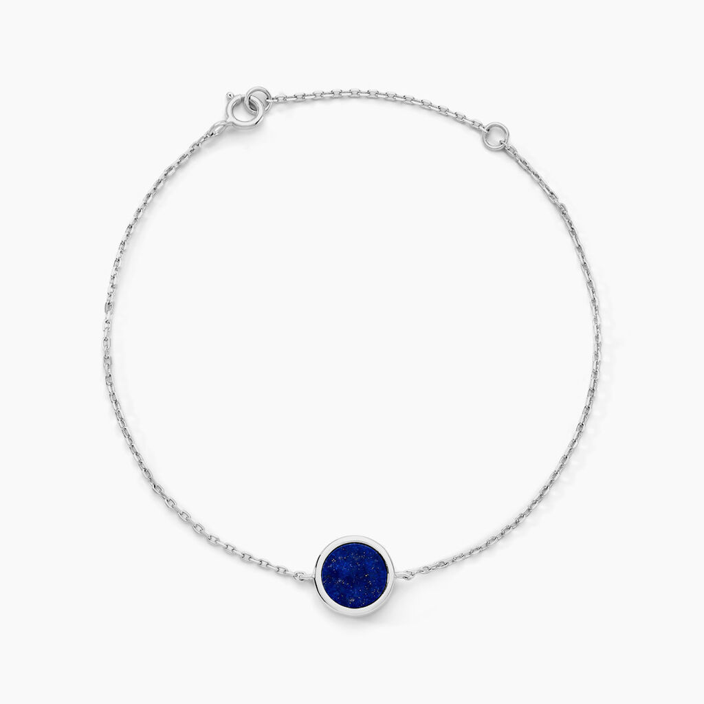 Bracelet Lunatique Argent Blanc Lapis Lazuli Nacre - Bracelets Femme | Histoire d’Or