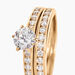 Bague Double Jeu Plaqué Or Jaune Oxyde De Zirconium - Bagues solitaires Femme | Histoire d’Or